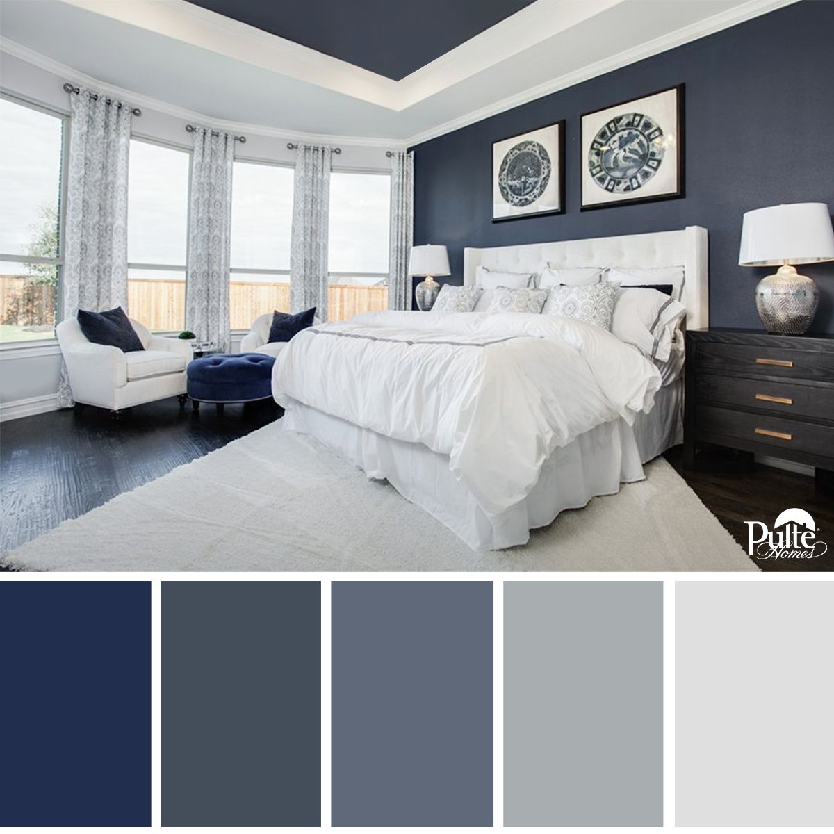 Luxury color scheme picked for bedroom