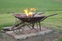 portable fire pit on wheels
