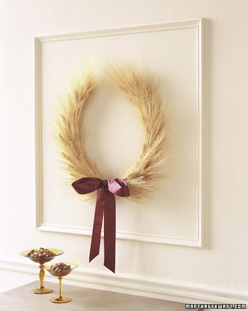 Decorate with Wheat on Your Wall with a Beautiful Wreath