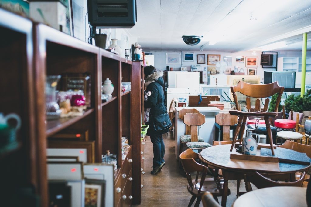 inside of a consignment store