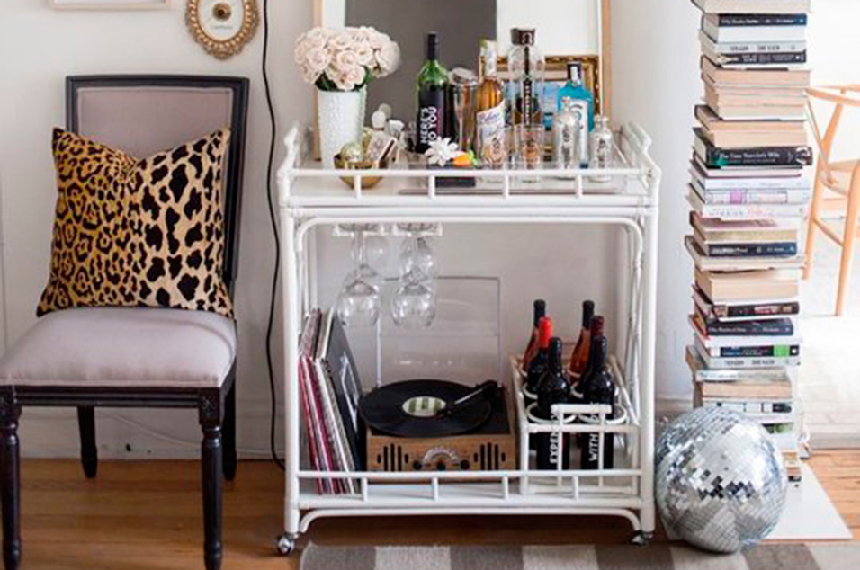 bar cart for vinyl storage