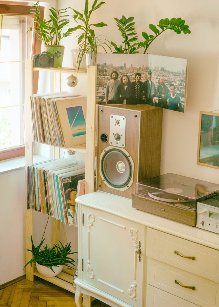 listening room in a corner