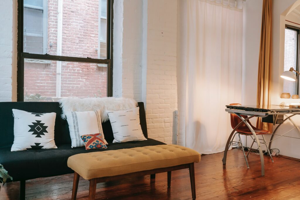 bench as coffee table