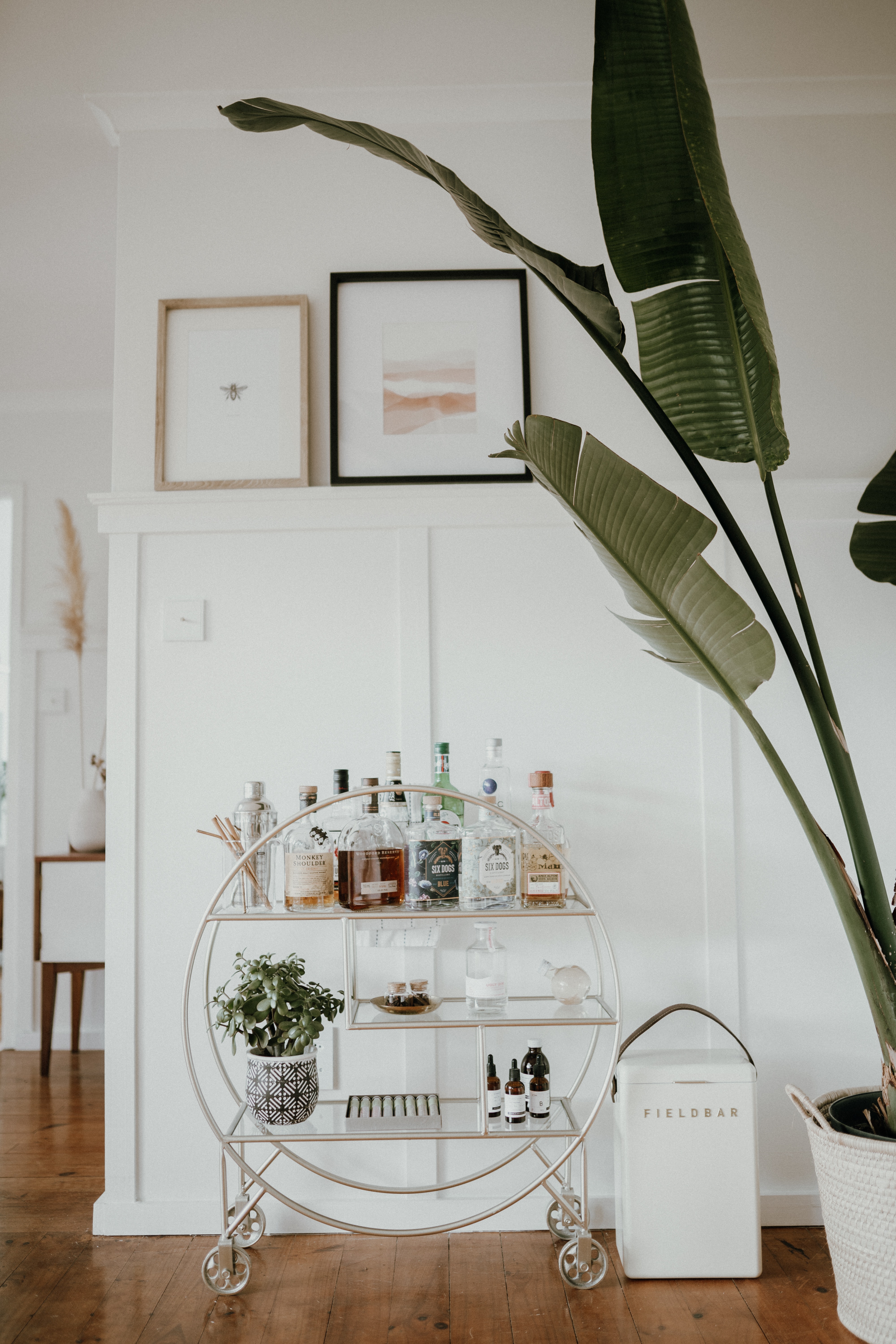 Bar cart set up