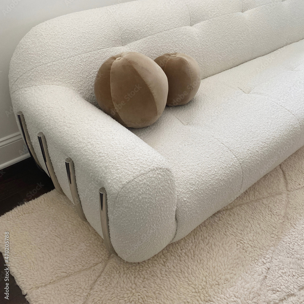 Boucle couch trendy design