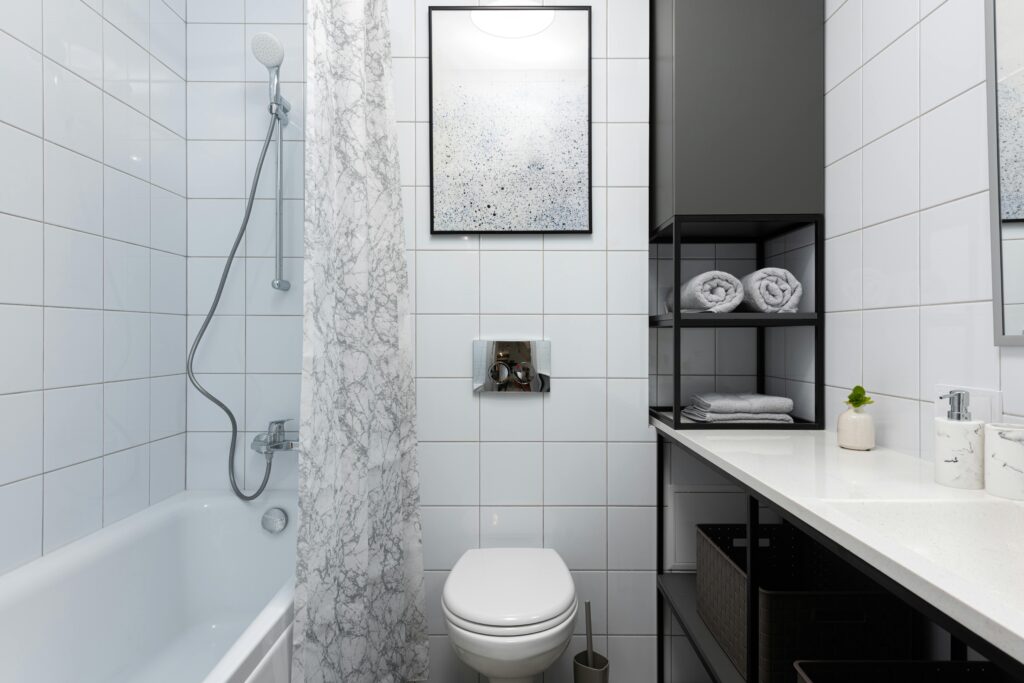 organize bathroom decrease stress