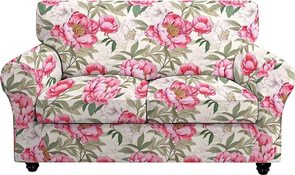 Floral sofa cover