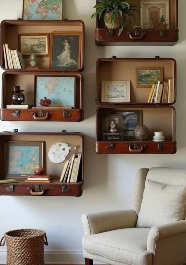what to do vintage suitcases